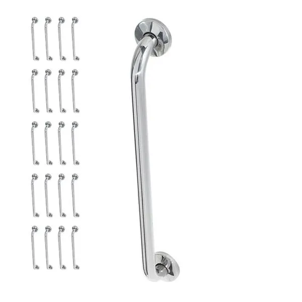 Alça Barra De Apoio 70cm Inox Kit 20 Unidades Cadeirante Idoso Deficiente Corrimao Banheiro Box Corr