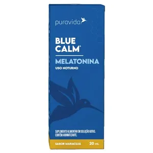 Suplemento de Magnésio Inositol Puravida Blue Calm Melatonina Gotas 20ml