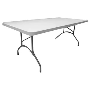 Mesa Dobrável Ideal Branco E Cinza 200cm Y-BI