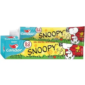 Creme Dental Condor Baby 50g Sem Flúor Snoopy 0 ã 2 anos Creme Dental Condor Baby 50g Sem Flúor Snoopy 0 à 2 anos