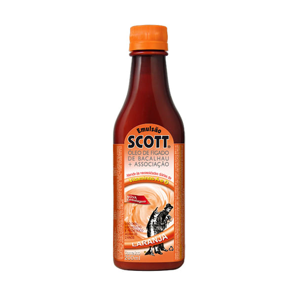 Emulsão Scott Frasco Com 200Ml Sabor Laranja