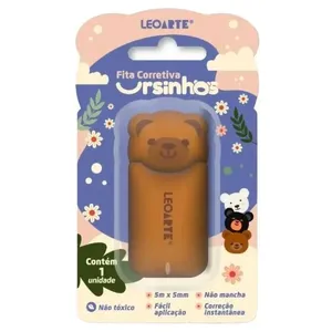 Fita Corretiva Ursinhos Leoarte 5mx5mm Marrom (MP)