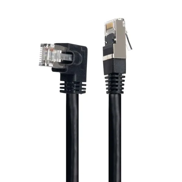 Cabo de Rede Patch Cord Cat7 Plug 90° Graus para Lateral 50 CM