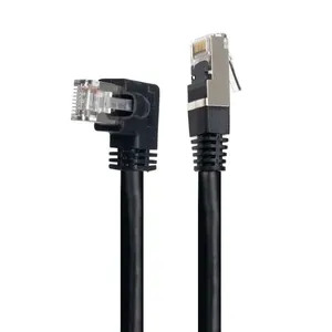 Cabo de Rede Patch Cord Cat7 Plug 90° Graus para Lateral 50 CM