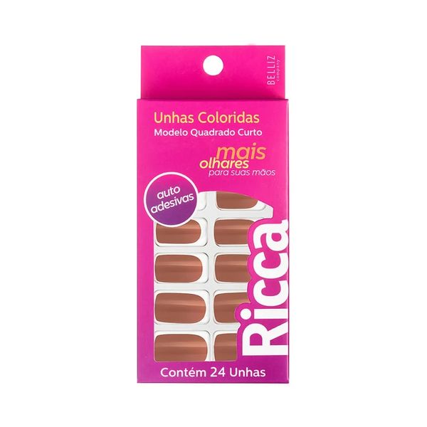 Unhas Postiças Ricca Autoadesivas Nude UNHAS POST RICCA 185