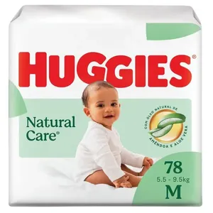 Fralda Huggies Natural Care Hiper M 78 Unidades