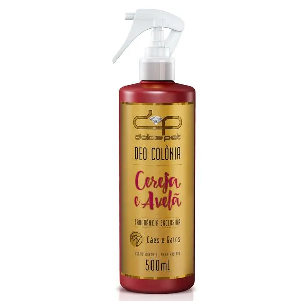 Deo Colônia Para Cães E Gatos Solution Dolce Pet Cereja e Avelã 500ml (MP)