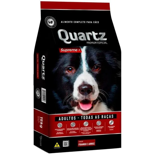 Ração Quartz Cão Adulto Premium Supreme Todas As Raças 15kg (MP)