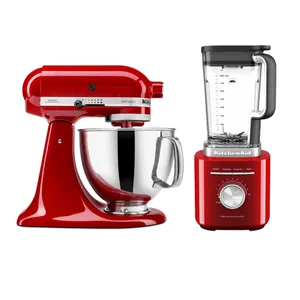 Combo Liquidificador Pure Power 2 L e Batedeira Stand Mixer Artisan - Empire Red 220v