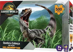 Quebra Cabeça 500 Peças Jurassic Rebirth Velociraptor