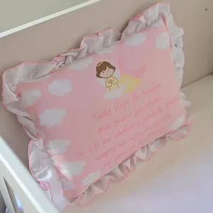 TRAVESSEIRO BEBE ANJINHO DA GUARDA INCOMFRAL ROSA