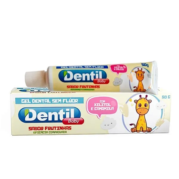 Creme Dental Infantil Dentil Baby Frutinhas Sem Flúor 50g