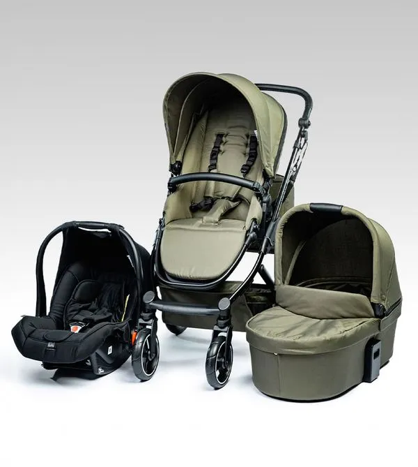 Carrinho COMO 4 com Bebê Conforto e Moisés ABC Design Olive