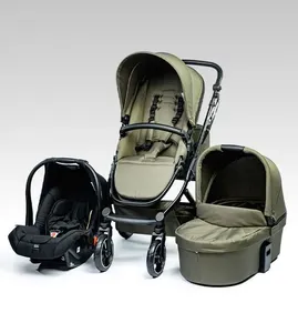 Carrinho COMO 4 com Bebê Conforto e Moisés ABC Design Olive