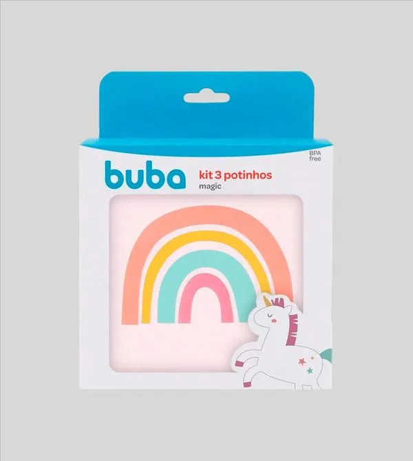 Kit Potinhos Magic Unicórnio com 3 unidades Unicórnio