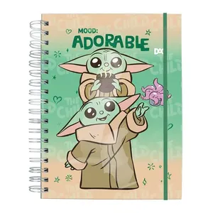 Caderno Smart Universitário Star Wars Mandalorian Com Elástico 1 Matéria 80 Folhas 4217 - Dac