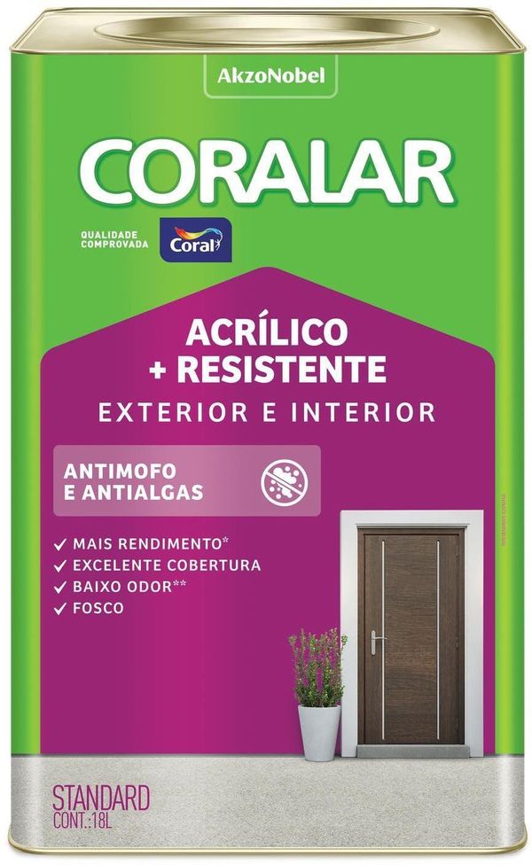Tinta Acrílica Coralar Duo Fosco Camurca 18L