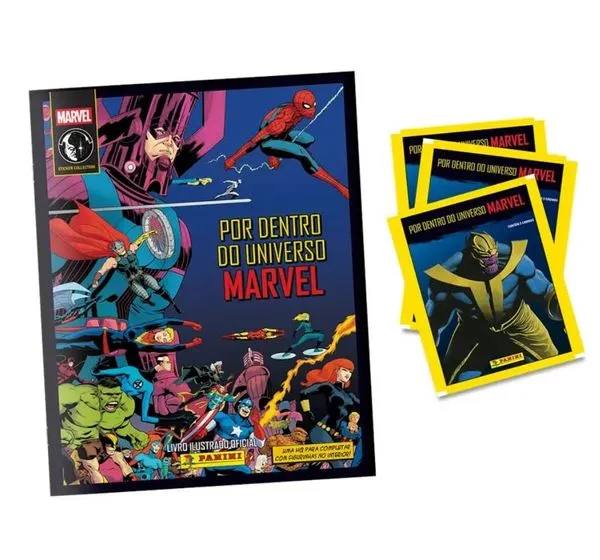 Marvel Comics 2025 - Álbum Capa Cartão + 6 Envelopes