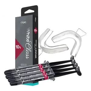 Kit 4 Clareador Dental Caseiro Moldeira White Class 10% FGM