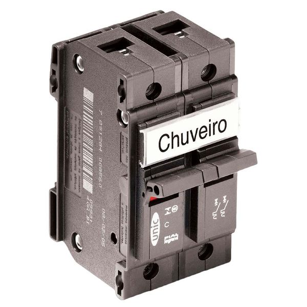 Disjuntor bipolar 15A preto Unic 220V/380V Pial