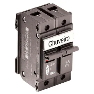 Disjuntor bipolar 15A preto Unic 220V/380V Pial