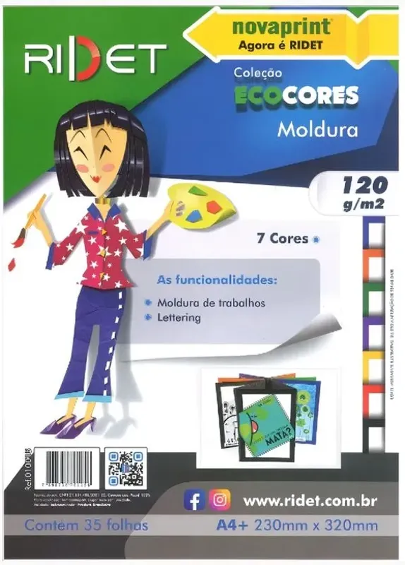 Bloco Ecocores Moldura 7 Cores