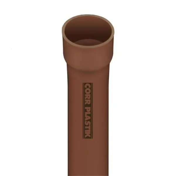Tubo Soldável 32mm Marrom para Sistemas de Água Fria e Esgoto Plástico Corr Plastik Tubo Soldável 32mm Marrom para Encanamento de Água Fria e Esgoto Corr Plastik