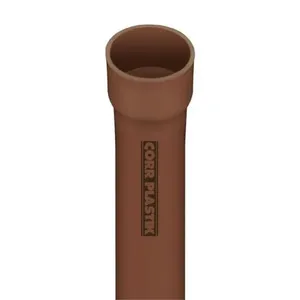 Tubo Soldável 32mm Marrom para Sistemas de Água Fria e Esgoto Plástico Corr Plastik Tubo Soldável 32mm Marrom para Encanamento de Água Fria e Esgoto Corr Plastik