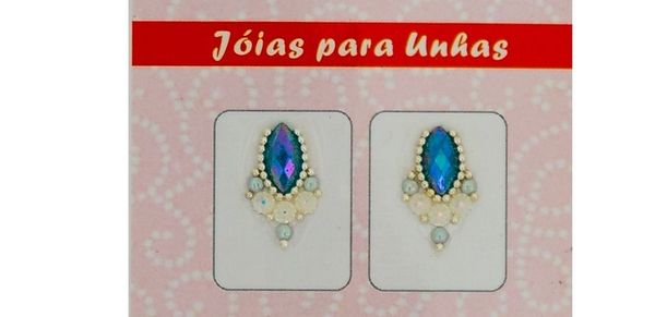 Adesivos para Unhas Unyte Jóias cartela 2 Unidades
