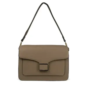 Bolsa Mini com Tampa Floater Le Postiche Taupe