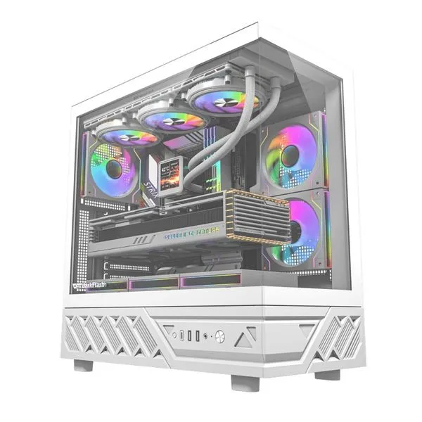 Gabinete Gamer Darkflash DS950 ATX Lateral de Vidro ARGB Branco