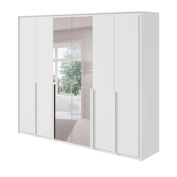 Guarda-Roupa Casal com Espelho Imperatore 6 Portas 6 Gavetas Branco