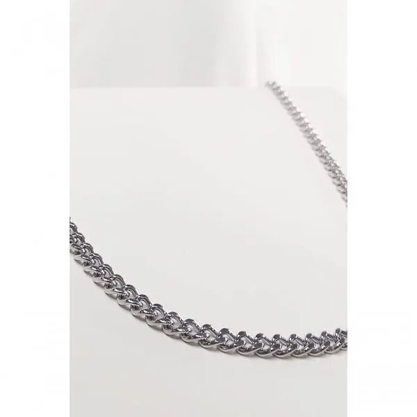 Colar Corrente Grumet Floratta Joias Aço Inox 5MM 70CM Prata Masculino Colar Corrente Grumet Floratta Joias Aço Inox 5MM Prata Masculino