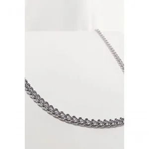 Colar Corrente Grumet Floratta Joias Aço Inox 5MM 70CM Prata Masculino Colar Corrente Grumet Floratta Joias Aço Inox 5MM Prata Masculino