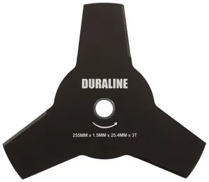 Lâmina Para Roçadeira Duraline 3 Pontas 25mm 255mm