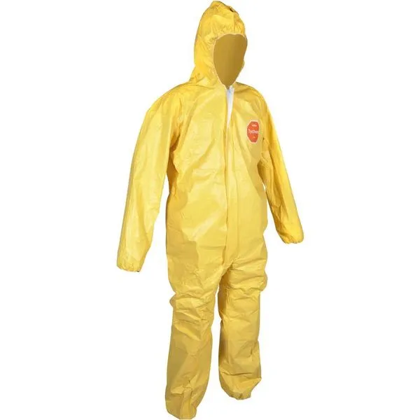 Macacão de Proteção Química Tychen com Capuz e Zíper Amarelo - DUPONT XG