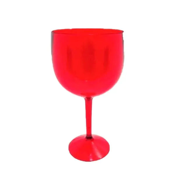 Taça Gin Vermelha 580ml de Plástico AP1023VM - Plastifesta