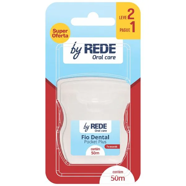 Fio Dental By REDE Oral Care Pocket Plus 50m – Leve 2 Pague 1