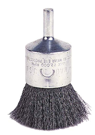 Escova Pincel 19mm fio 0,15 haste 6 mm ondulado aço 10017 - Weiler