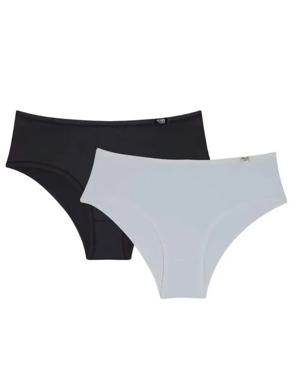 Kit de Calcinhas Midi Classic 02 - 2 und PRETO/BRANCO M