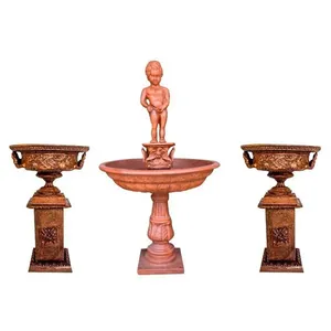 Chafariz Manequinho Floreira Base Meu Jardim Fonte Kit Completo