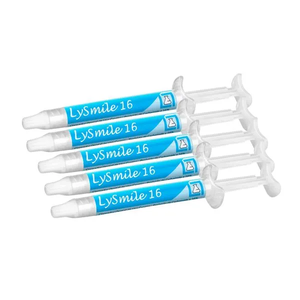 Kit 5 Clareador Dental Caseiro Lysmile Gel 16% Lysanda