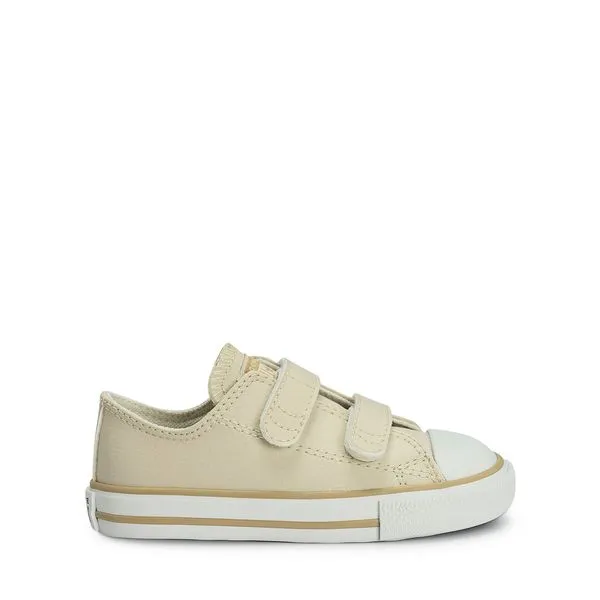 Tênis Converse All Star Chuck Taylor Infantil 2V Nude Bege Claro Branco CK04180005-25
