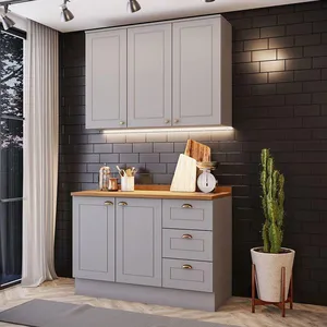 Cozinha Compacta 2 Peças Amy Casa 812 Cinza