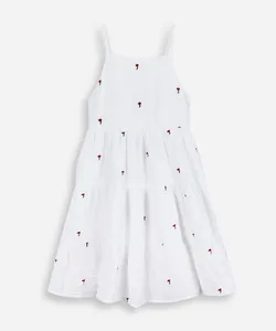 vestido infantil evasê com bordados e marias off white 6