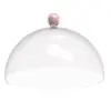 Cúpula de Plástico 25cm para Bolos Tortas Doces Pratos Bubble Crippa Rosa Himalaia