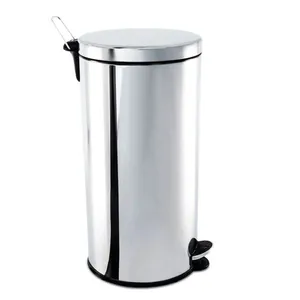 Lixeira com Pedal e Balde Brinox Decorline 30 Litros Aço Inoxidável Inox