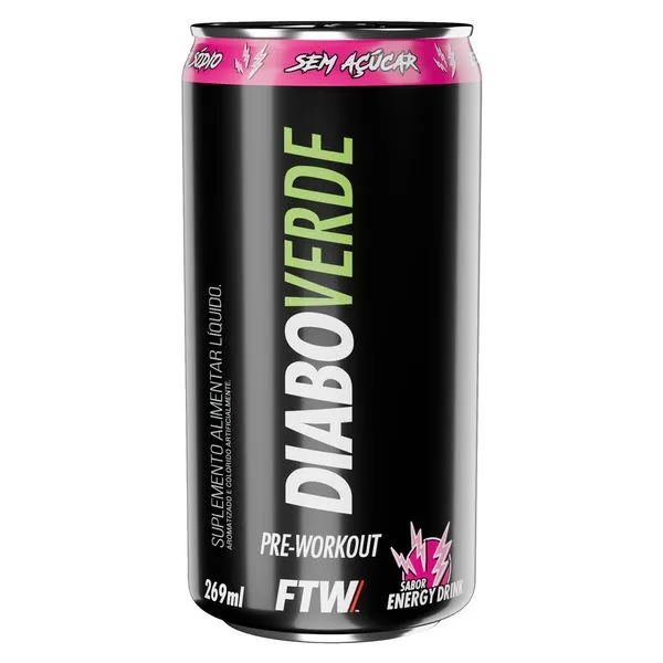 Suplemento Alimentar Líquido Pre-Workout FTW Sabor Energy Drink 269ml