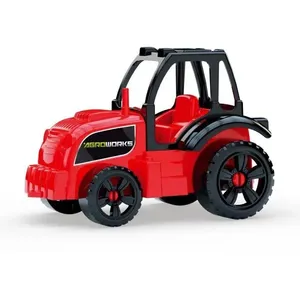 Miniatura de Trator Agrícola Agro Works II em Plástico Resistente para Crianças GGB Plast Miniatura de Trator Agrícola Agro Works II Plástico GGB Plast