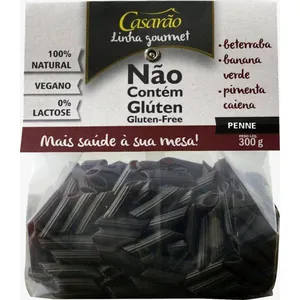 Macarrão de Arroz com Beterraba e Banana Penne Sem Glúten Casarão 300g